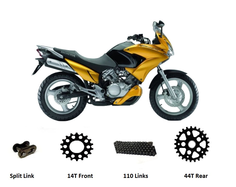 Honda XL125V Varadero 2001 - 2013 BLACK Chain and Sprockets Set