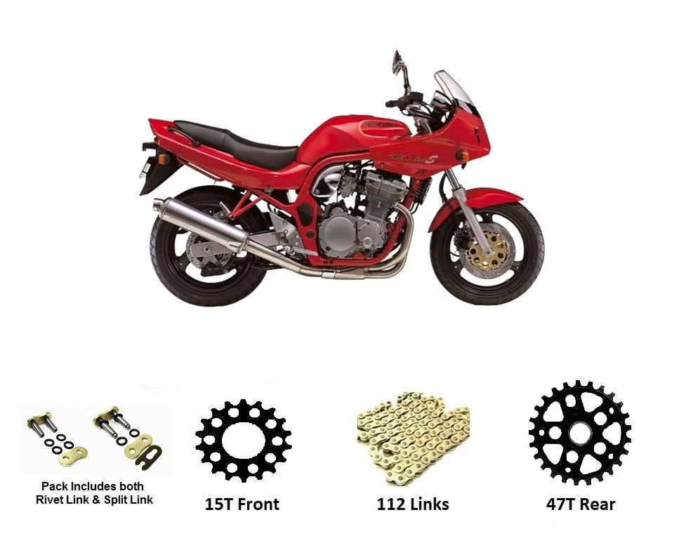 Suzuki GSF 600 Bandit 2000 - 2004 X RING GOLD Chain and Sprockets Set