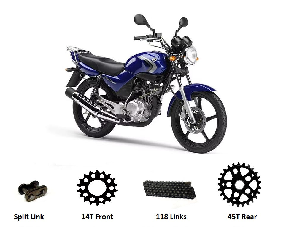 Yamaha YBR 125 2007 - 2016 BLACK Chain & Sprockets Set
